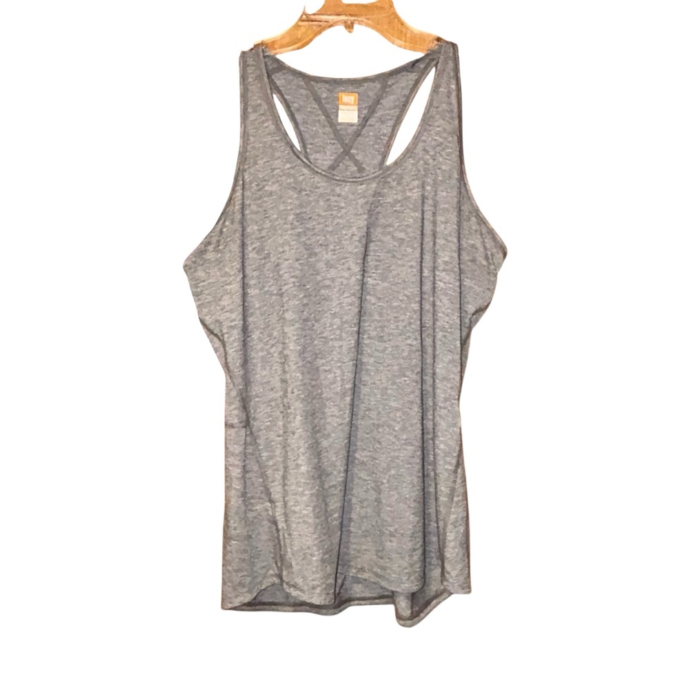 Lucy LucyTech Women’s Racerback Tank Top Large Gray Athletic Stretch Workout